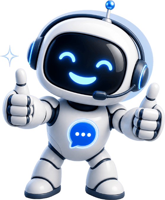 Chatbotty mascot giving two thumbs up